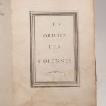 Couverture du livre Estimation du livre « [Traité d’Architecture : Second volume contenant les Figures.] Les Ordres des Colonnes. »