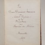 Couverture du livre Estimation du livre « mANUSCRIT : Les deux dernières journées du Second Empire à la préfecture des Bouches-du-Rhône. »