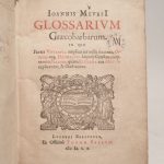 Couverture du livre Estimation du livre « ioannis Meursi Glossarium Graecobarbarum […] »