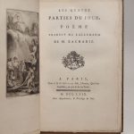 Couverture du livre Estimation du livre « les quatre parties du jour, poëme traduit de l’allemand de M. Zacharie. »