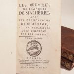 Couverture du livre Estimation du livre « les Oeuvres de François de Malherbe, avec des Observations de Mr Ménage, et les remarques de Mr Chevreau sur les Poésies. »