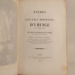 Couverture du livre Estimation du livre « etudes sur les eaux minérales d’Uriage près de Grenoble (Isère) et sur l’influence physiologique des eaux en général et les divers modes de leur emploi par J. Vulfranc Gerdy. »