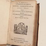 Couverture du livre Estimation du livre « p. Bertii Commentariorum rerum Germanicarum libri tres. Primus, De Germanica veteri, Secundus, A Carolo Magnus deinceps, Tertius, De Uribus. »