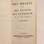 Couverture du livre Estimation du livre « des droits et devoirs du citoyen. »