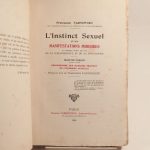 Couverture du livre Estimation du livre « l’instinct sexuel et ses manifestations morbides au double point de vue de la jurisprudence et de la psychiatrie. Préface du professeur Lacassagne. Suivi d’une Bibliographie générale des ouvrages traitant de l’inversion sexuelle. »