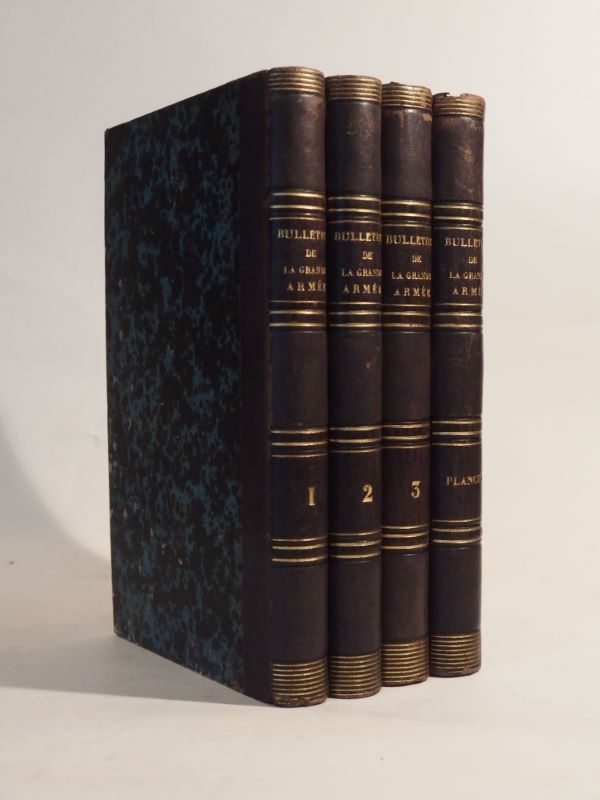 Couverture du livre Estimation du livre « bulletins de la Grande Armée précédés et accompagnés des rapports sur les armées françaises de 1792 à 1815, avec des notes historiques et des notes biographiques renfermant des documents entièrement inédits et L’Histoire militaire de Napoléon. Tomes 1, 2, 3 et un volume de planches : Galerie historique des Bulletins de la Grande Armée. »