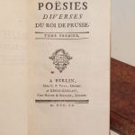 Couverture du livre Estimation du livre « poésies diverses du Roi de Prusse. »