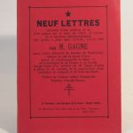 Couverture du livre Estimation du livre « neuf lettres. »