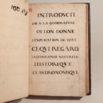 Couverture du livre Estimation du livre « introduction à la géographie : MANUSCRIT du XVIIIe siècle »