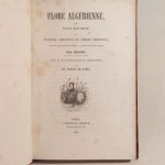 Couverture du livre Estimation du livre « flore algérienne, avec texte descriptif des plantes, arbustes et arbres indigènes […] par Champy, attaché au jardin du Roi, ornée de 40 planches dessinnées et lithographiées par Th. Toulet de Paris. »