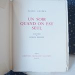 Couverture du livre Estimation du livre « un soir quand on est seul. Eaux-fortes de Jacques Touchet. »