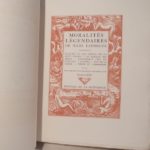 Couverture du livre Estimation du livre « moralités légendaires. Vignettes dessinées et gravées par Daragnès »