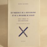 Couverture du livre Estimation du livre « les Maréchaux de la Restauration et de la Monarchie de Juillet. Leur famille et leur descendance. »