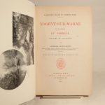 Couverture du livre Estimation du livre « nogent-sur-Marne et le territoire du Perreux. Histoire et souvenirs. »