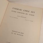 Couverture du livre Estimation du livre « l’oiseau chez lui. Livre couleur du temps. Oiseaux de mer et de rivages. Lithographies, planches en couleurs et texte par Roger Reboussin.  Préface de Camille Mauclair. Diagnoses types de J. Rapine. »