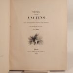 Couverture du livre Estimation du livre « types et caractères anciens d’après des documents peints ou écrits. Dessins par Th. Fragonard et Duféy. Texte par M. A. Mazuy. »