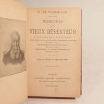 Couverture du livre Estimation du livre « mémoires d’un vieux déserteur. Aventures de J. Steininger […]. Avec un portrait. »
