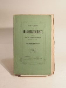 Estimation Ouvrages spécialisés – Chasse - Couverture du livre Estimation du livre « souvenirs d’un chasseur touriste, suivis d’un Essai sur la chasse souterraine du blaireau et du renard. »