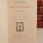 Couverture du livre Estimation du livre « les Essais. Texte du manuscrit de Bordeaux. Etude, commentaires et notes par le Dr. A. Armaingaud. »
