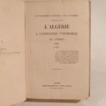 Couverture du livre Estimation du livre « l’Algérie à l’Exposition universelle de Londres – 1862. »