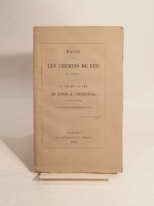 Estimation Sciences et médecine - Couverture du livre Estimation du livre « essai sur les chemins de fer en général et sur le chemin de fer de Paris à Cherbourg en particulier, par un habitant du département de l’Eure. »