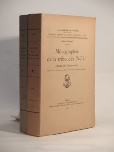 Estimation Beaux-Arts - Couverture du livre Estimation du livre « monographie de la tribu des Ndiki (Banen du Cameroun). »