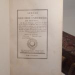 Couverture du livre Estimation du livre &laquo;&nbsp;abrégé de l&rsquo;histoire universelle en figures, ou Recueil d&rsquo;estampes représentans les sujets les plus frappans de l&rsquo;histoire, tant sacrée que profane, ancienne et moderne, avec les explications historiques qui s&rsquo;y rapportent […]. Dessinées par Monnet et gravées par Duflos le jeune. Volume 1 : Histoire sacrée. Volume 2 : Histoire profane.&nbsp;&raquo;