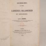 Couverture du livre Estimation du livre « recherches sur l’origine des ladreries, maladreries et léproseries. »