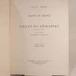 Couverture du livre Estimation du livre « paul Arma : Chants du Silence : Chant du Désespéré, pour chant et piano, sur un texte de Charles Vildrac. Couverture dessinée par Raoul Dufy. »