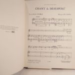 Couverture du livre Estimation du livre « paul Arma : Chants du Silence : Chant du Désespéré, pour chant et piano, sur un texte de Charles Vildrac. Couverture dessinée par Raoul Dufy. »